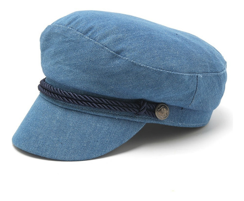 Boina Sombrero Capitán Jean Denim 100% Algodón Mujer Hombre