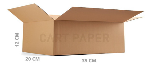 Imagen 1 de 4 de Cajas De Cartón 35x20x12 / Pack 50 Cajas / Cart Paper