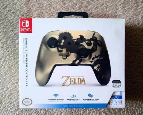 Control Para Switch Wireless Legend Of Zelda Dorado Powera