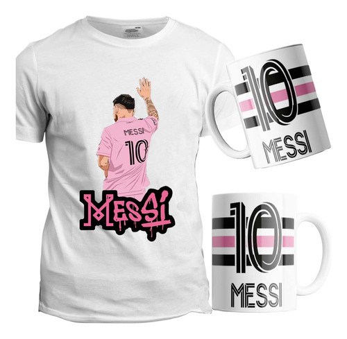 Playera Messi Inter Miami Kit/combo Con Taza #0002