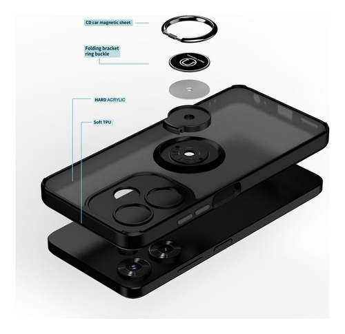 - Funda For Infinix Hot 30i Textura De La Piel Anillo