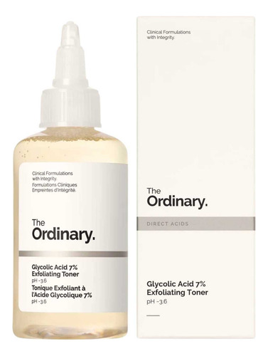 Loción Tónica Acido Glicólico Al 7% The Ordinary 240ml Todo Tipo De Piel Día/noche