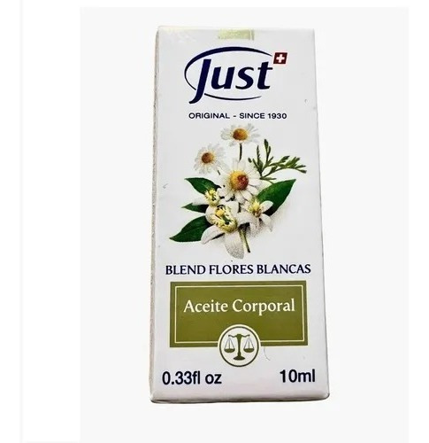 Aceite Just Flores Blancas 10ml +muestra Gratis