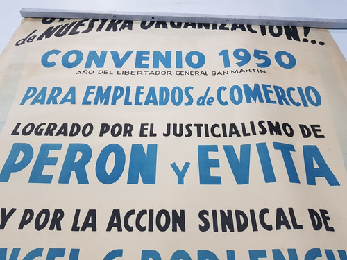 Imagen 3 de 8 de Peronismo Antiguo Afiche Perón Evita 1950 Sindicat Mag 59843