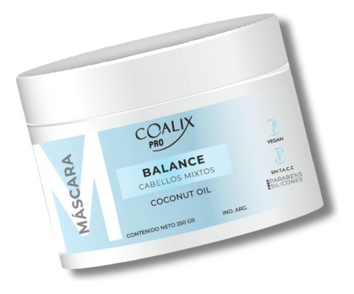 Kit Coalix Pro - Shampoo Acondicioanador y Mascara Balance Cabellos Normales Mixtos con Aceite de Coco Hidratacion
