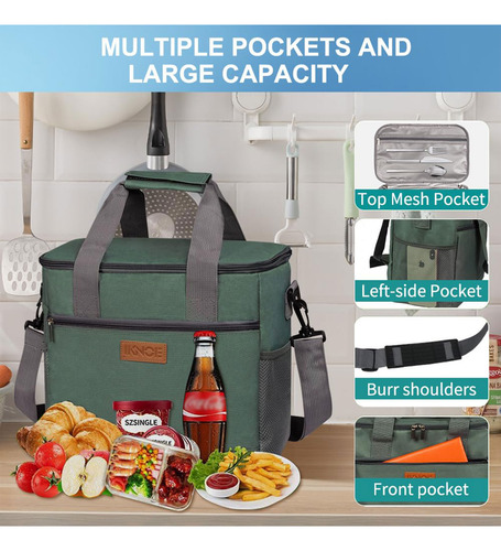 Bolsa Térmica Grande Plegable, Bolsas Aislantes De 15 Litros