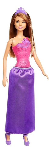 Barbie Princesa Rubia Vestido Vincha Original Nena Dmm06 C