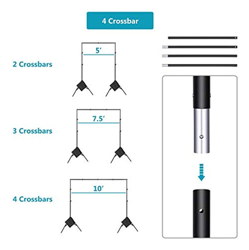 Neewer Sistema De Soporte De Fondo Para Estudio Fotográfico,