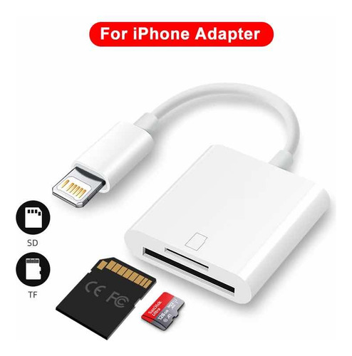 Adaptador Lightning A Tarjetas Sd Tf Otg Microsd Cámaras 