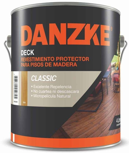 Protector De Madera Exterior Danzke Deck Petrilac 1lt Cerezo