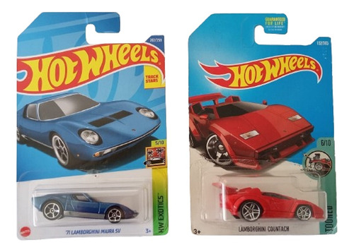 Hot Wheels Combo Lamborghini Countach Y Lamborghini Miura Sv