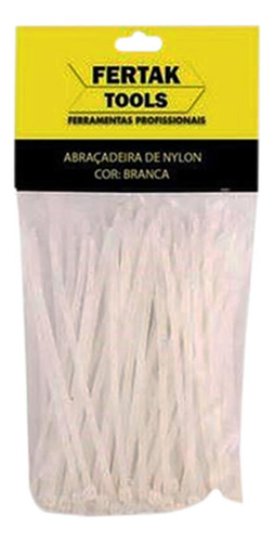 Abracadeira Nylon Fertak 3,6x250 Br C/100