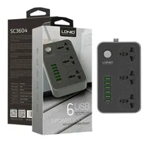 Comprar Extensión Toma Corriente Ldnio Sc3604 6 Usb,3 Sokets