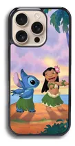 Comprar Funda Antigolpes Para Iphone Y Otros Lilo Stitch Playa Hawai Negro Iphone 14 Promax