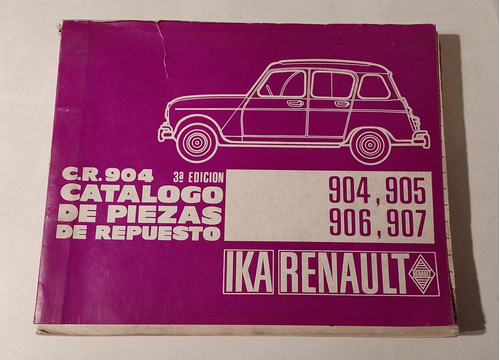 Manual Despiece Renault 4 Mod904 905 906 Catalogo De Piezas 