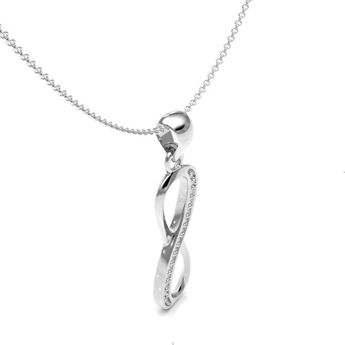 Imagen 2 de 10 de Dije Infinito Circonias De Plata .925 Agálea Joyería