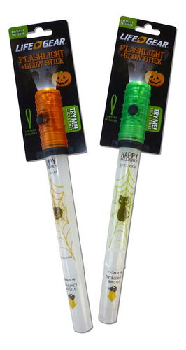 Life Gear Linterna De Halloween Glow Stick Con Silbato Y Cor