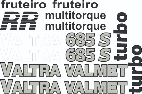 Decalque Faixa Adesiva Trator Valtra Valmet 685 S Fruteiro