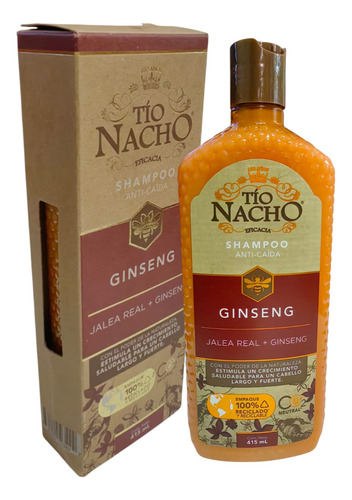 Shampoo Tío Nacho Anti-caída Ginseng + Jalea Real 415 Ml
