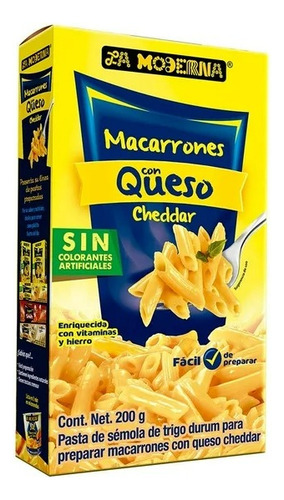 Macarrones La Moderna Con Queso Cheddar 200 G