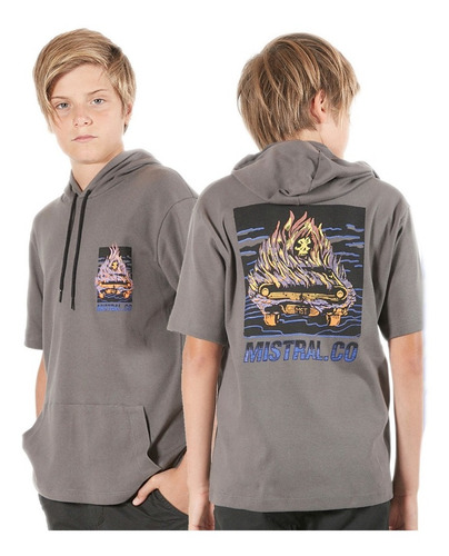 Remera Estampada Niño Adolescente Algodón Mistral 21167
