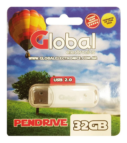 Pendrive Global Electronics Capuchón PEN2-32GB 32GB 2.0 blanco