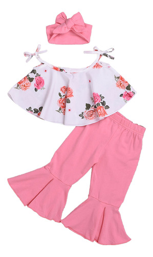 Pantalones Acampanados Para Bebés Y Niñas Con Tirantes Flora