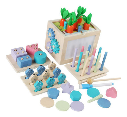 Juego De Juguetes Montessori Para Atar Cuentas, Formas Y