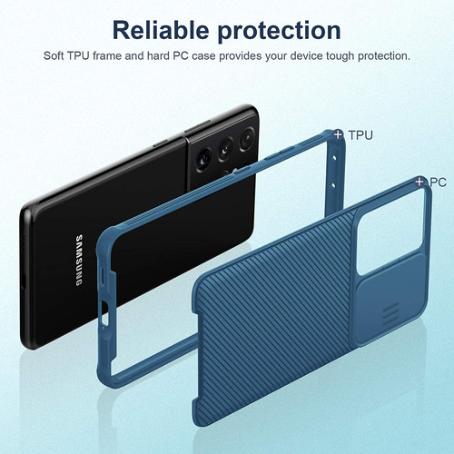 Imagem 6 de 6 de Capa Capinha Anti Impacto Nillkin Camshield Galaxy S21 Ultra