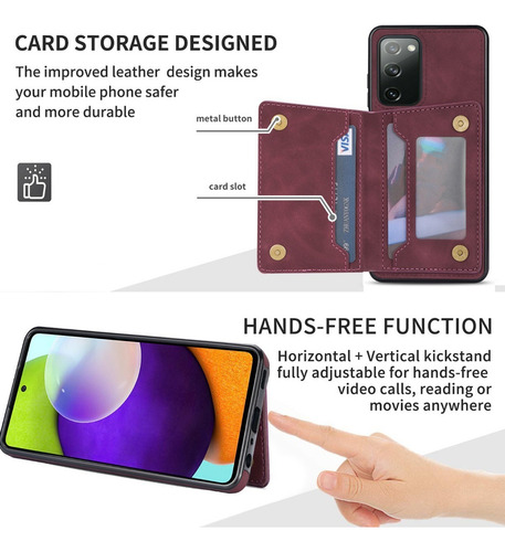 B Funda De Tarjeta Wallet For Samsung S21 Fe S21 Ultra Plus