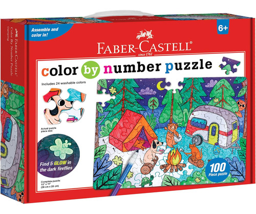 Puzle Faber-castell Para Colorear Por Números, Para Camping,