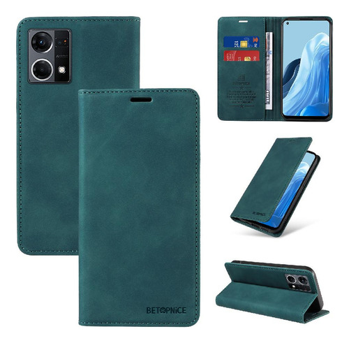 Caso Para Oppo Reno 7 4g Pu Cuero Protector Folio Cartera