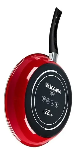 Sartén De 28cm Vasconia Viva Colors De Vitroacero Rojo