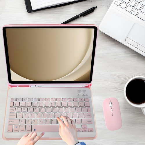 Funda De Teclado Samsung Galaxy Tab A9 11 Pulgadas Rosa Color