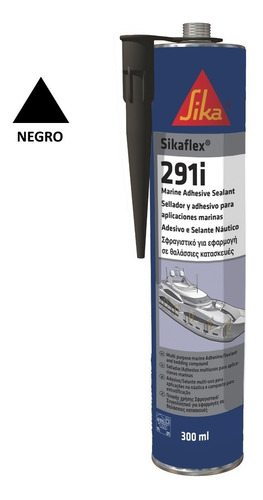 Imagen 2 de 9 de Sikaflex 291 Sellante Marine Embarcaciones Negro 300 Ml