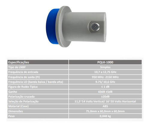Lnb Simples Universal Lnb Monoponto 1 Saída