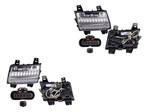 Par Cuarto Frontal Jeep Wrangler 2018 - 2020 Con Leds Rxc