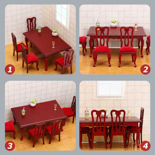 Set De Accesorios De Decoración Para Casas Pequeñas, Mesa Y