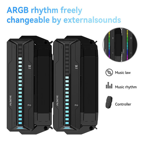 Alseye W700 Pro Cpu Cooler Dual-tower 290w Tdp Pwm 7 Tubería