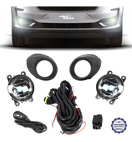 Kit Farol De Milha Ford Ka 2015 A 2020 Auxiliar Neblina