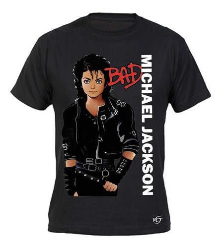 Polera Estampada Michael Jackson Bad