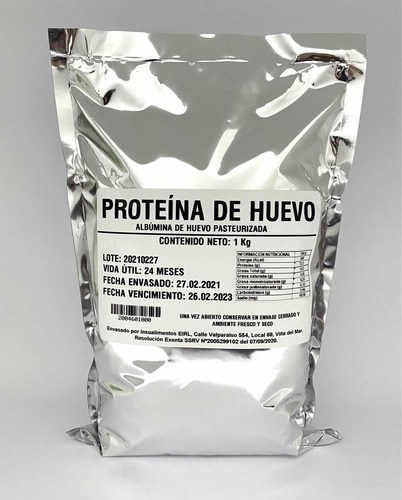 Imagen 1 de 2 de Proteína O Albumina De Huevo 1 Kg