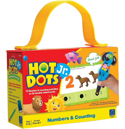 2353 Hot Dots Jr. Juego De Números Y Tarjetas De Conte...