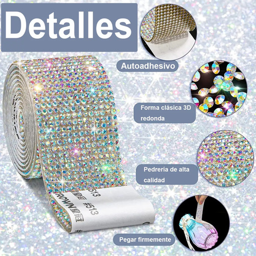 Pegatina De Diamantes De Imitación De 4 Rollos Para Tomar De
