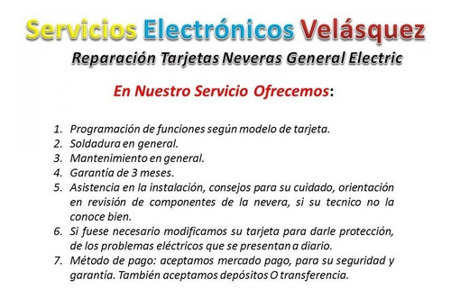 Tarjeta Nevera General Electric Y Te La Reparamos En 1 Dia