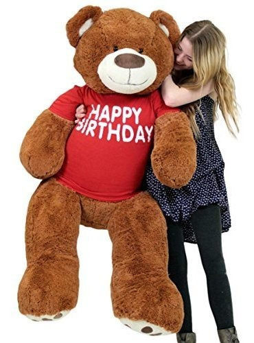 Gran Felpa Feliz Cumpleaños Oso De Peluche Gigante Cinco Pie