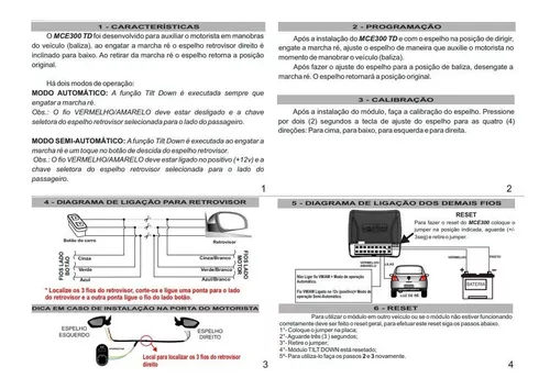 Módulo Rebatimento Tilt Down Toyota Hilux Yaris MCE300 TH01 FKS