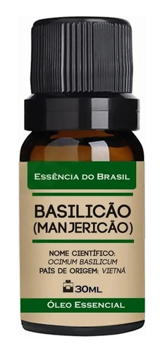 Óleo Essencial Basilicão (manjericão) 30ml - Puro E Natural