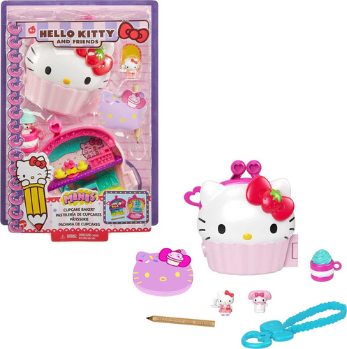  Hello Kitty Cupcake Bakery Compacount (4.9 in) Con 2 Figura