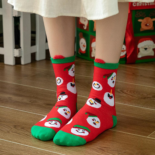 Calcetines De Navidad De 4 Estilos Para Mujer, Calcetines